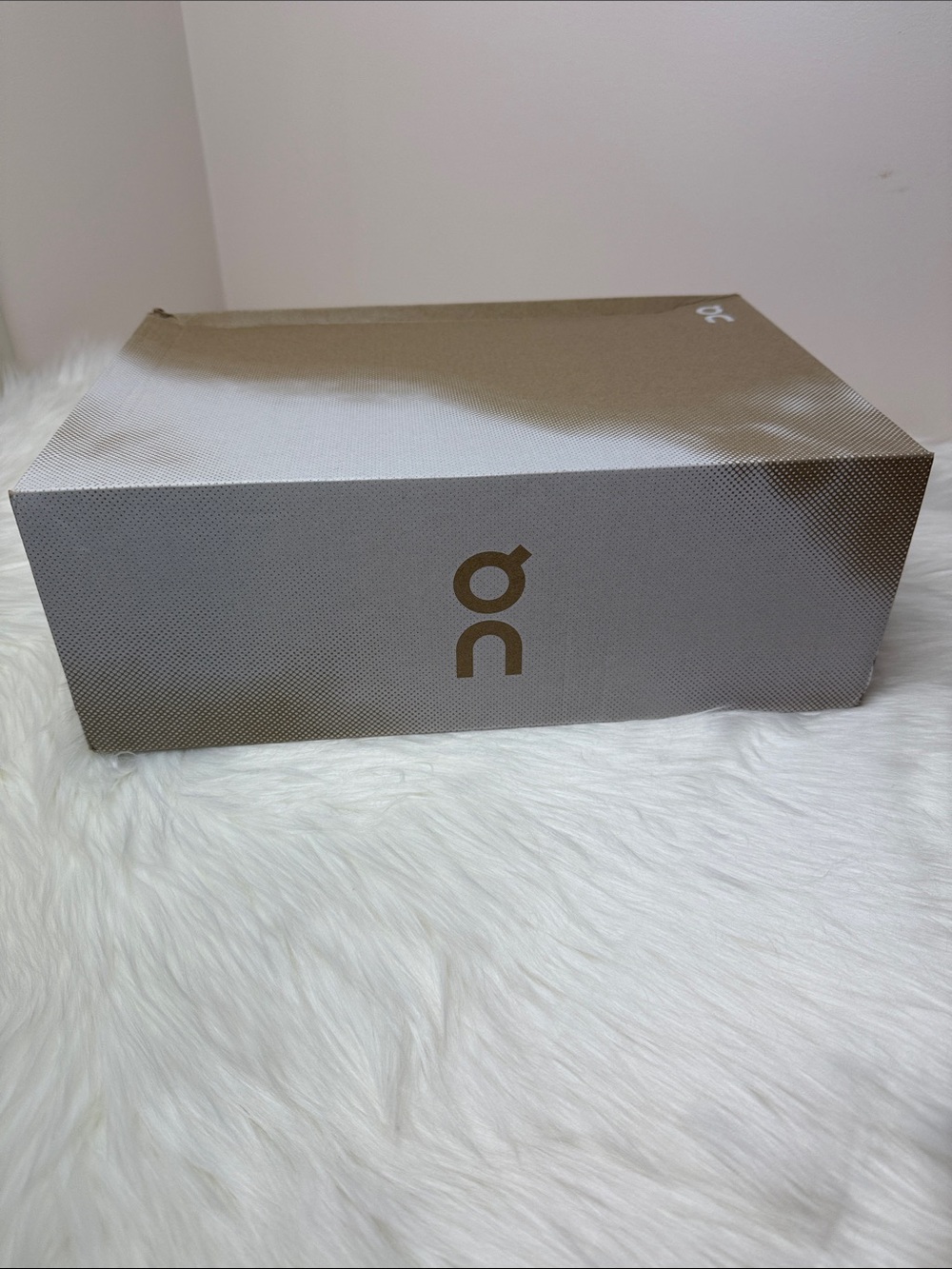On Running Tan and White Empty Shoe Box, Gift Box, Storage Box 13.75 x 9.5 x 5